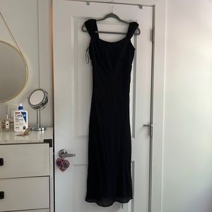 Black Abercrombie Slip Midi Dress